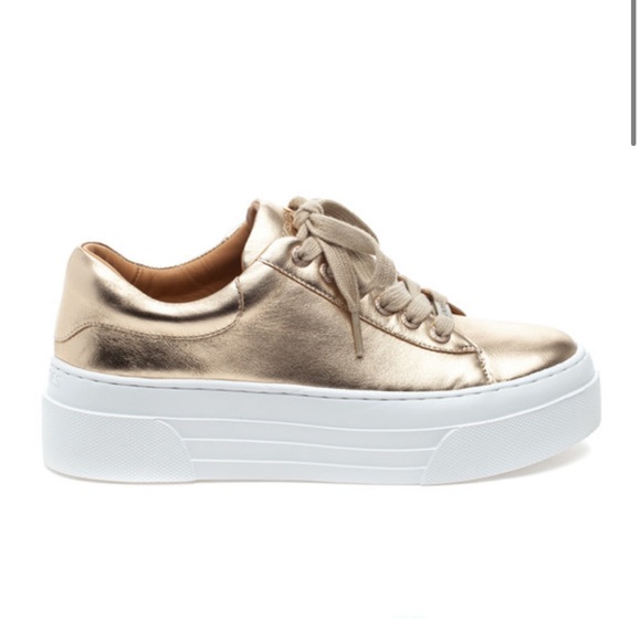 J/SLIDES Shoes - NWT J/SLIDES AMANDA Gold Leather